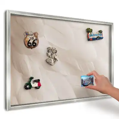 Nástěnná magnetická tabule Krémové peří elegance