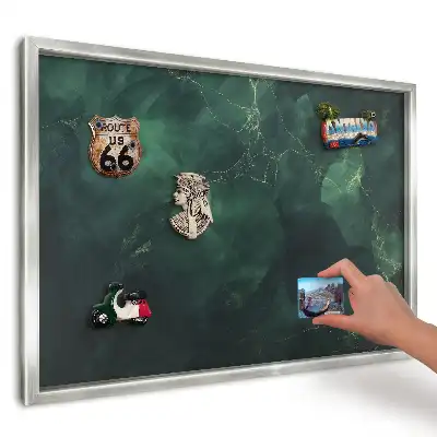 Magnetická tabule v tmavě zelené barvě s jemnými linkami
