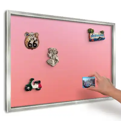 Nástěnná magnetická tabule s růžovo-oranžovým gradientem