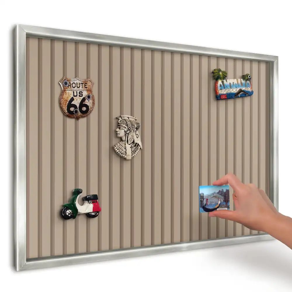 Nástěnná magnetická tabule s motivem teplých minimalistických linií