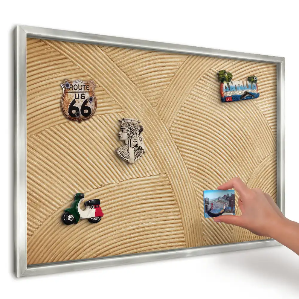 Multifunkční nástěnná magnetická tabule s harmonickou texturou
