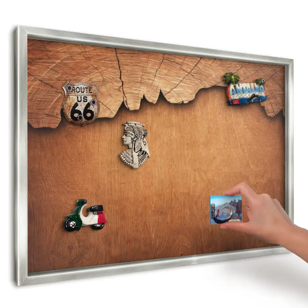 Magnetická tabule na zeď Hnědá teplá textura dřeva