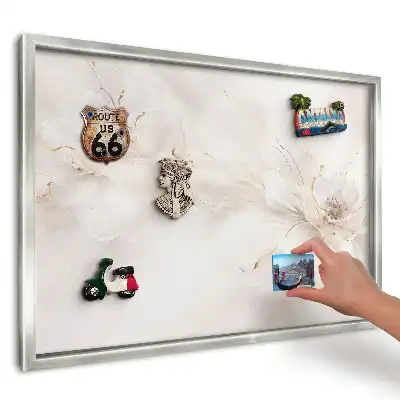 Magnetická nástěnná tabule s elegantním květinovým motivem