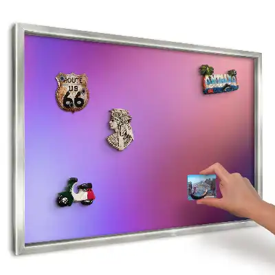 Nástěnná magnetická tabule s relaxačním motivem ve fialové a růžové barvě