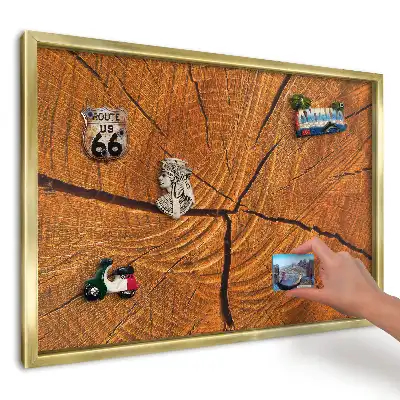 Magnetická tabule s dekorem teplého dřeva