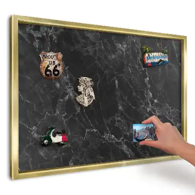 Magnetická nástěnka tmavý mramor se světlým žilkováním