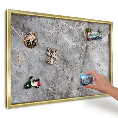 Magnetická tabule v designu šedý mramor s krémovými žilkami