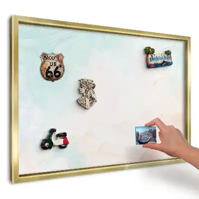 Magnetická tabule pro děti v pastelových barvách se žlutým akcentem