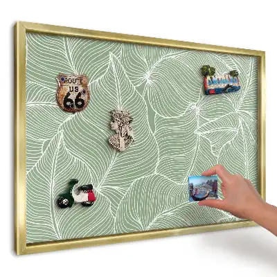 Magnetická tabule s motivem zeleného listu