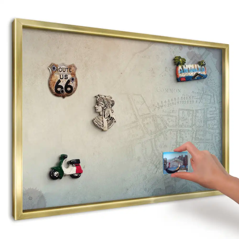 Magnetická nástěnka Mapa tlumeného města