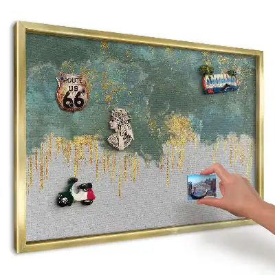 Magnetická tabule Tyrkysová a žlutá abstrakce