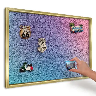 Magnetická nástěnka s tyrkysově růžovým přechodem