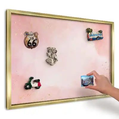 Růžová magnetická tabule s jemným vzorem