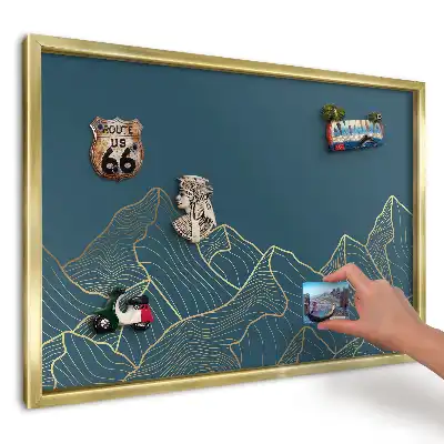 Magnetická nástěnka Hory na tmavém pozadí