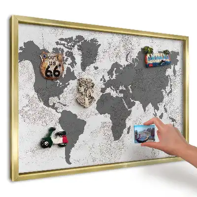 Magnetická tabule Mapa s jemným pozadím