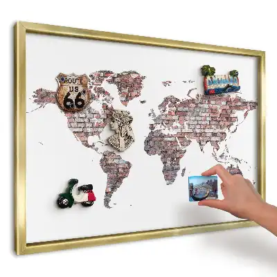 Magnetická tabule Stylový cihlový svět
