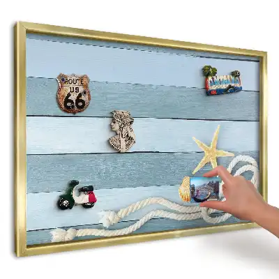 Magnetická nástěnka Mušle na modrých deskách
