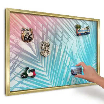 Magnetická nástěnka Pastelové palmové listy