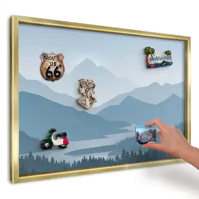 Magnetická tabule Modré hory a les