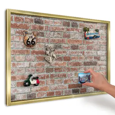 Magnetická nástěnka Teplá rustikální cihla
