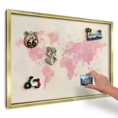 Magnetická tabule Harmonická akvarelová mapa