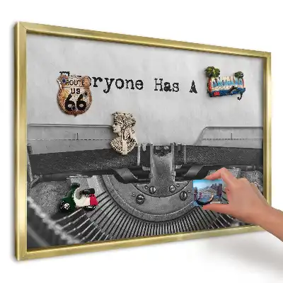 Magnetická nástěnka Retro psací stroj