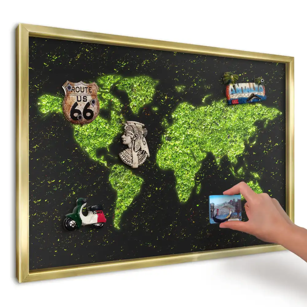 Magnetická tabule Mapa zelených listů