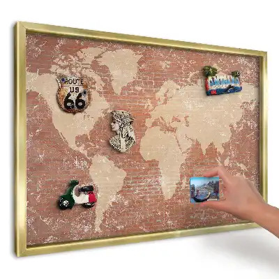 Magnetická nástěnka Průmyslová mapa na cihle