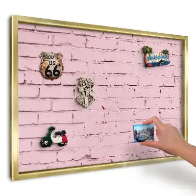 Magnetická nástěnka hladká růžová cihla