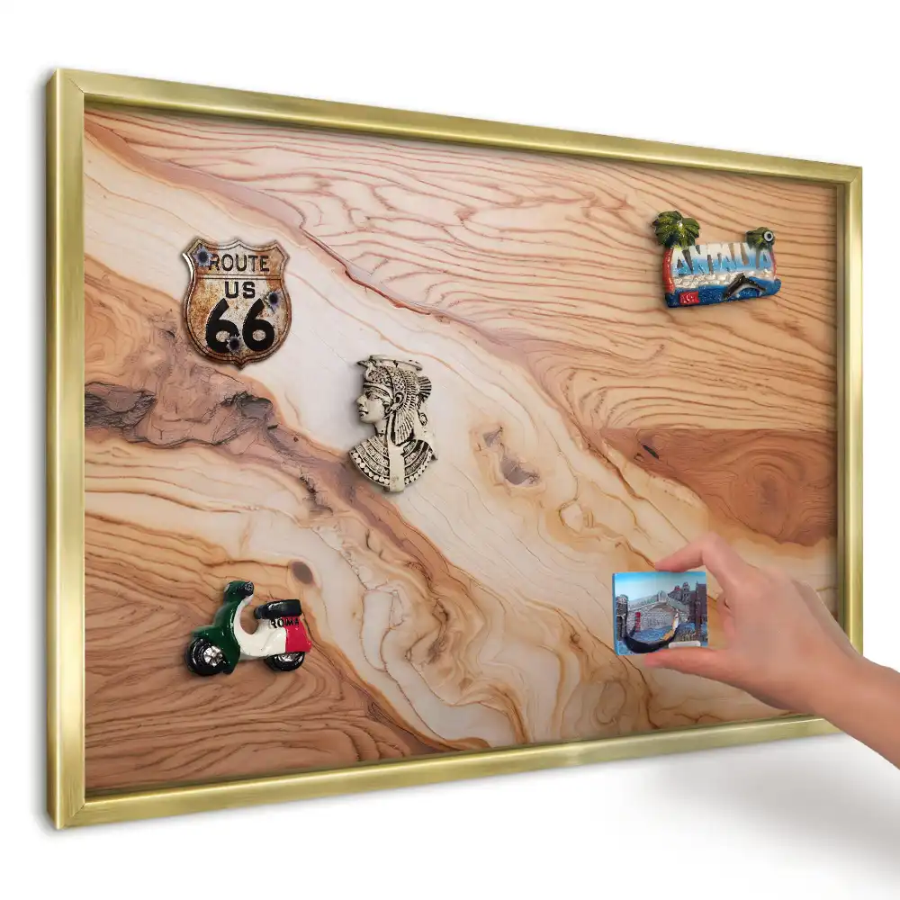 Magnetická tabule se strukturou dřeva