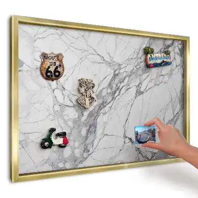 Magnetická tabule Elegantní šedý a bílý mramor
