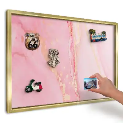 Magnetická nástěnka Abstraktní růžová a béžová