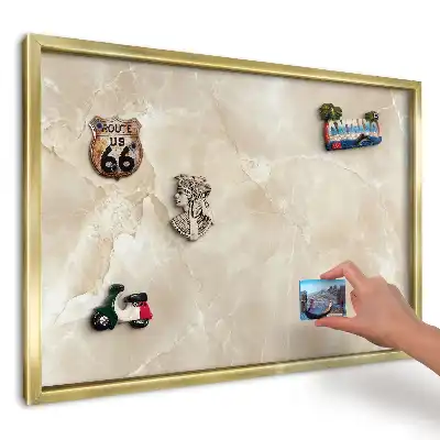 Magnetická tabule s dekorem béžového přírodního mramoru