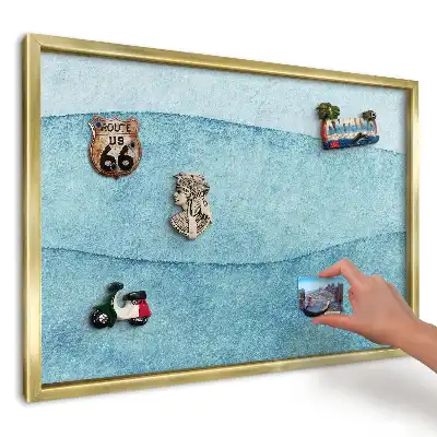 Magnetická nástěnka Modré harmonické vlny