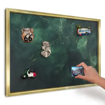 Magnetická nástěnka tmavě zelená s jemnými linkami