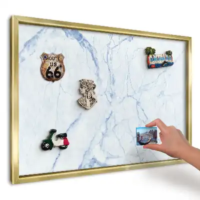 Magnetická tabule s motivem modrého elegantního mramoru