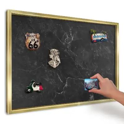 Magnetická tabule Černá textura s bílými žilkami