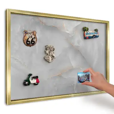 Magnetická nástěnka šedooranžový minimalismus