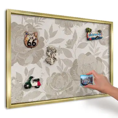 Magnetická tabule Elegantní květy a listy