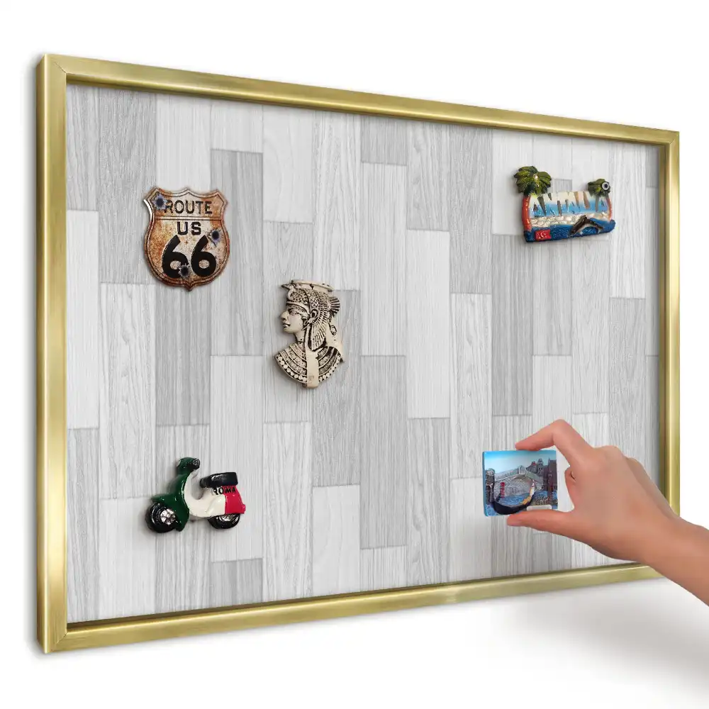 Magnetická nástěnka v šedé barvě s harmonickou texturou