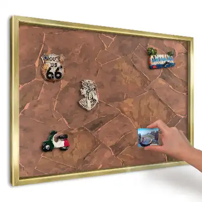 Magnetická tabule s motivem hnědé kamenné desky