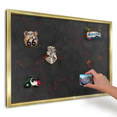 Magnetická nástěnka Láva na černém povrchu