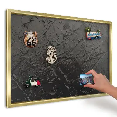 Magnetická nástěnka v černé texturované barvě