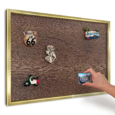Magnetická nástěnka hnědé dřevo s výraznou kresbou