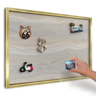 Magnetická nástěnka šedobéžové mramorové vlny