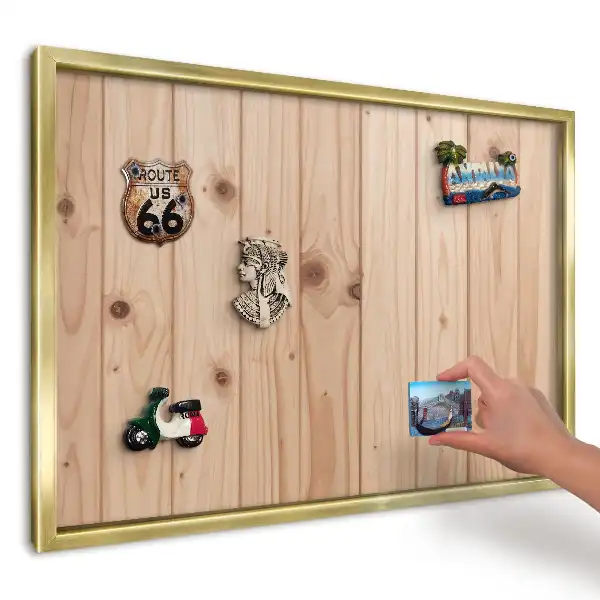 Magnetická nástěnka s motivem dřevěných desek