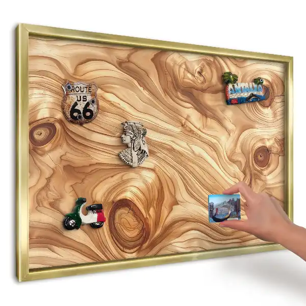 Magnetická nástěnka v dekoru teplého organického dřeva