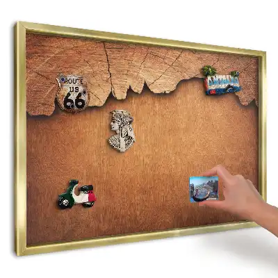 Magnetická tabule s texturou teplého hnědého dřeva