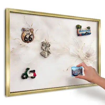 Magnetická tabule s květinovým motivem Elegantní