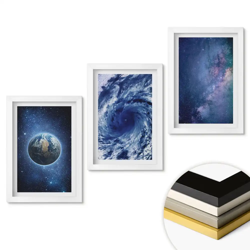 Triptych v rámu Vesmír, hurikán a galaxie